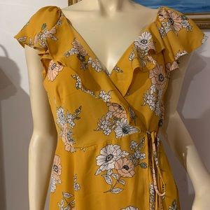 Monteau Yellow Floral print dress